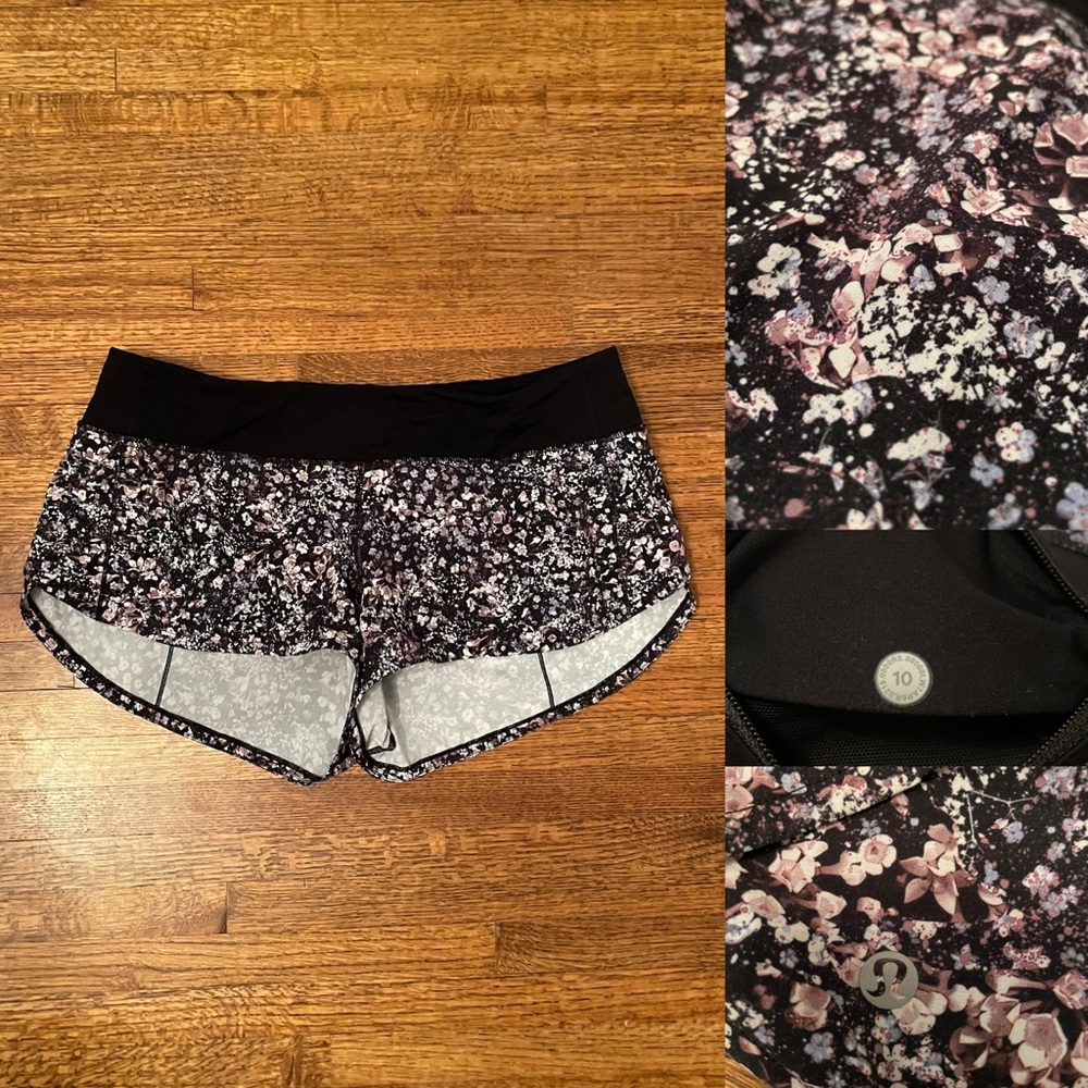 floral speed-up low rise shorts !!!